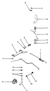 Governor (Model 1872) Diagram and Parts List for 1872 2072-756300-799999-147730100-148720100-148730100-149720100-149730100 Cub Cadet Lawn Tractor